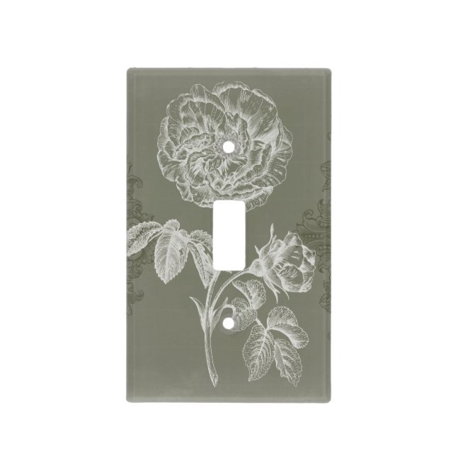 Floral Relief I Light Switch Cover (Front)