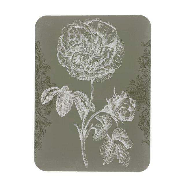 Floral Relief I Magnet (Vertical)