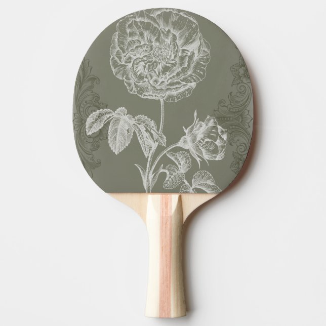 Floral Relief I Ping Pong Paddle (Front)