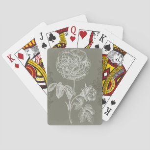 Floral Relief I Poker Cards