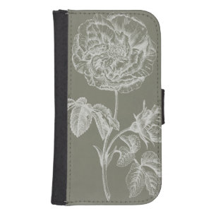 Floral Relief I Wallet Phone Case For Samsung Galaxy S4