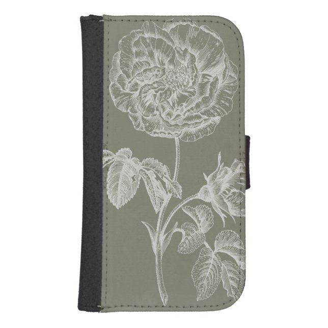 Floral Relief I Samsung Galaxy Wallet Case (Front)