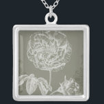 Floral Relief I Silver Plated Necklace<br><div class="desc">Floral</div>