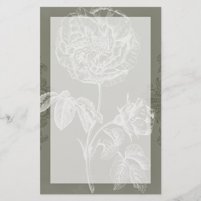 Floral Relief I Stationery (Front)