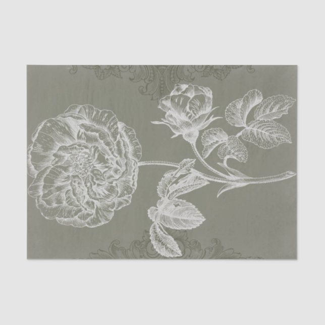 Floral Relief I Tissue Paper (Front)