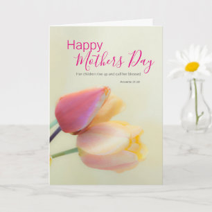 Floral Religious Mothers Bible Verses  Card