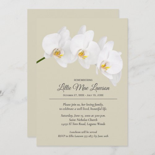 Floral Remembrance Celebration Invitation