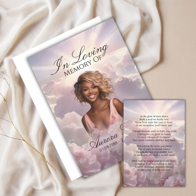 Floral Remembrance - FLR001 Memorial Card & Poem (Creator Uploaded)