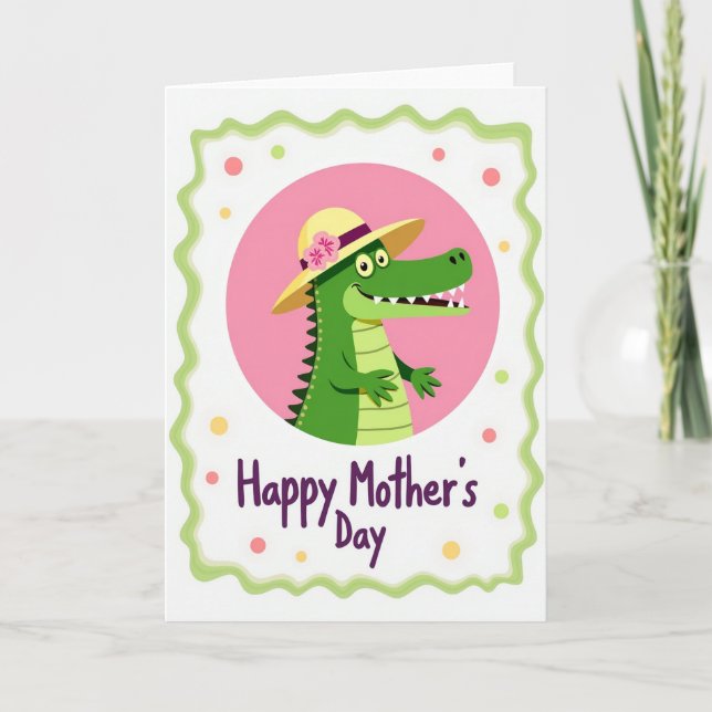Floral Reptile Mothers Day Card (Front)