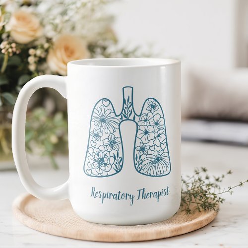 Floral Respiratory Therapist Coffee Mug