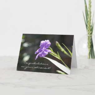 Floral Retirement Card, Purple Bloom in Sunlight Card