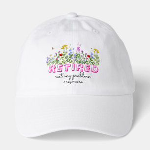Floral Retirement Mom Grandma Women Retired 2026 Hat