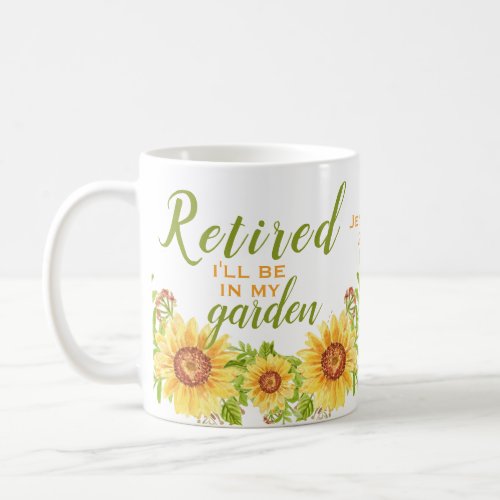 Floral Retirement Quote Mug