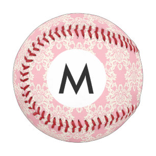 Floral retro damask baseball