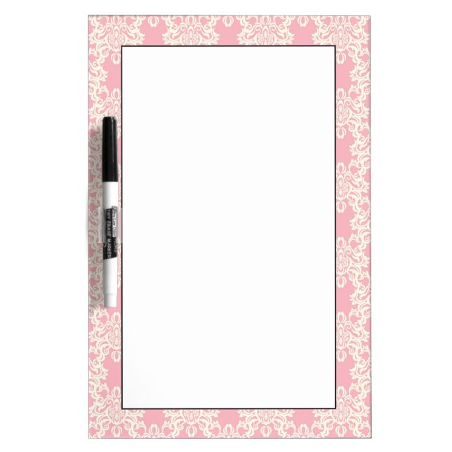 Floral retro damask Dry-Erase board (Front)