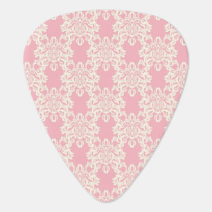 Floral retro damask guitar pick