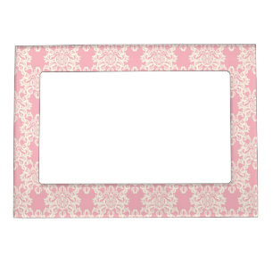 Floral retro damask magnetic picture frame