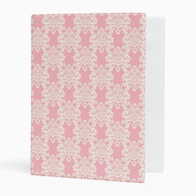 Floral retro damask mini binder (Front/Inside)