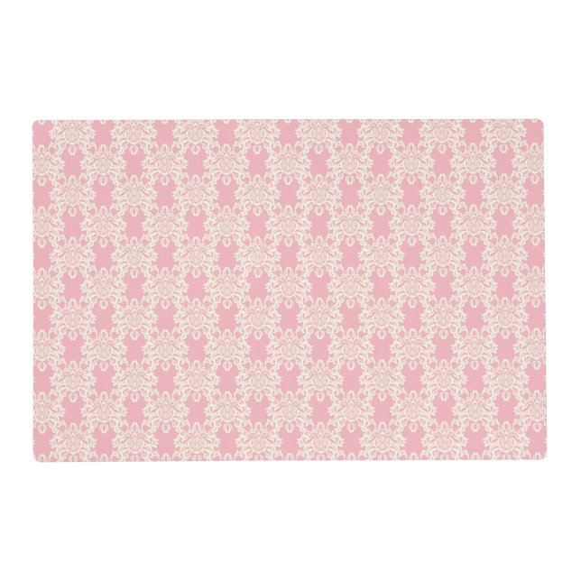 Floral retro damask placemat (Front)