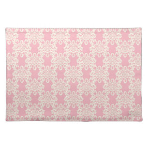 Floral retro damask placemat