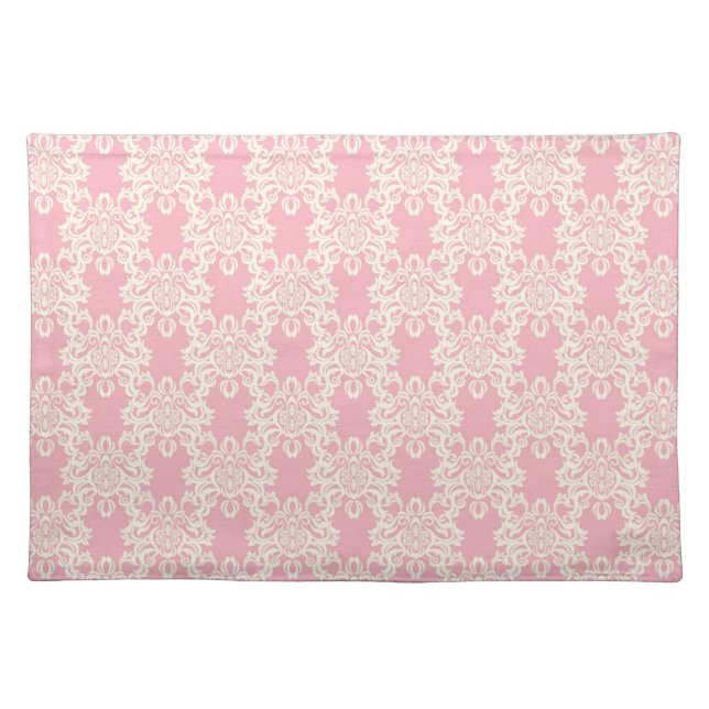 Floral retro damask placemat (Front)