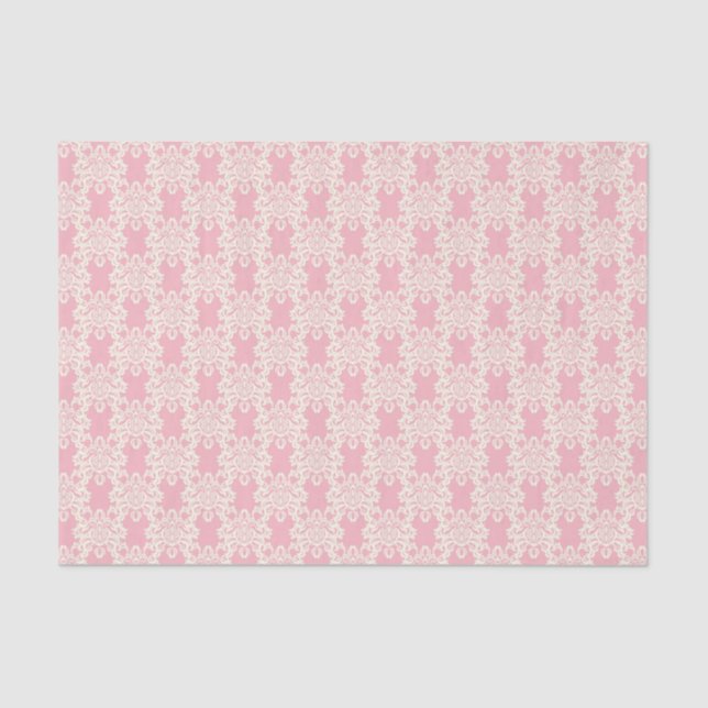 Floral retro damask tissue paper (Front)