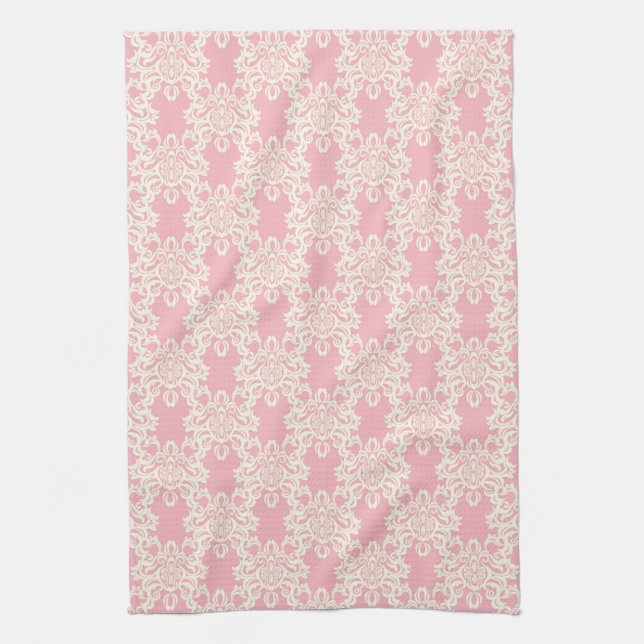 Floral retro damask towel (Vertical)