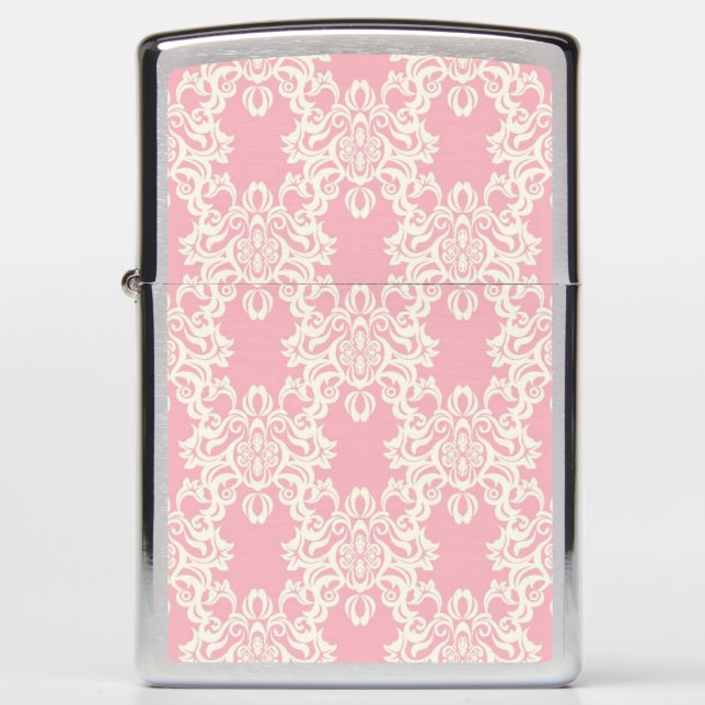 Floral retro damask zippo lighter (Front)