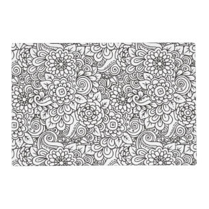 Floral Retro Doodle Placemat