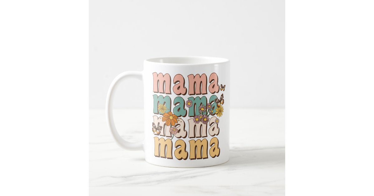 Retro Floral Mama Coffee Mug, Mama Mug, Gift for Mom, Mother's Day Coffee  Mug, Women's Mug, Mom Gift, Gift Idea for Mom, Retro Coffee Mug 