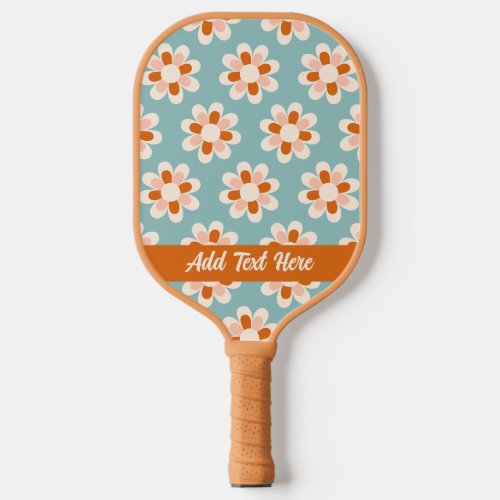 Floral Retro Pickelball Paddle 