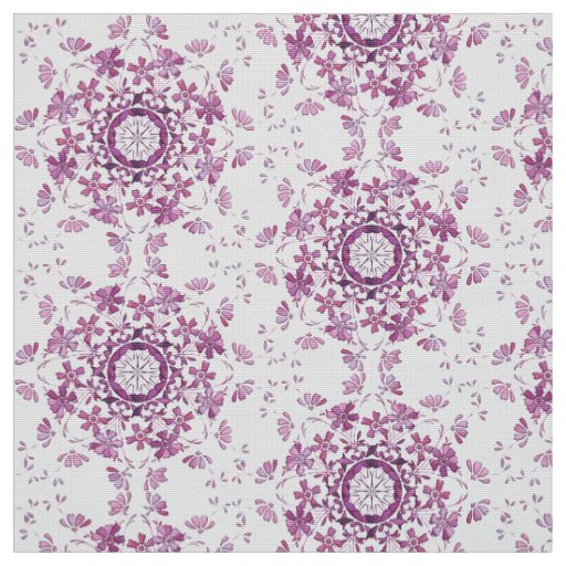floral retro  purple  element fabric