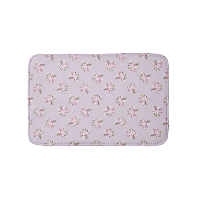Floral retro spring  pattern. bathroom mat (Front)