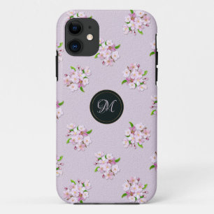 Floral retro spring pattern. Monogram. iPhone 11 Case