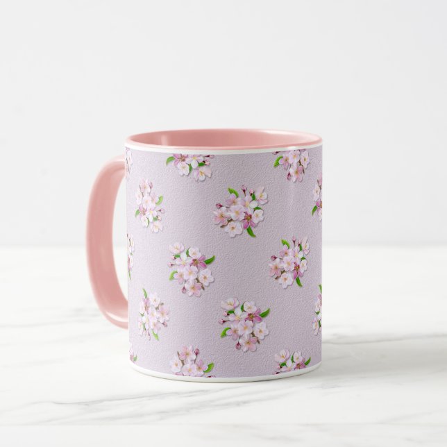 Floral retro spring  pattern. mug (Front Left)