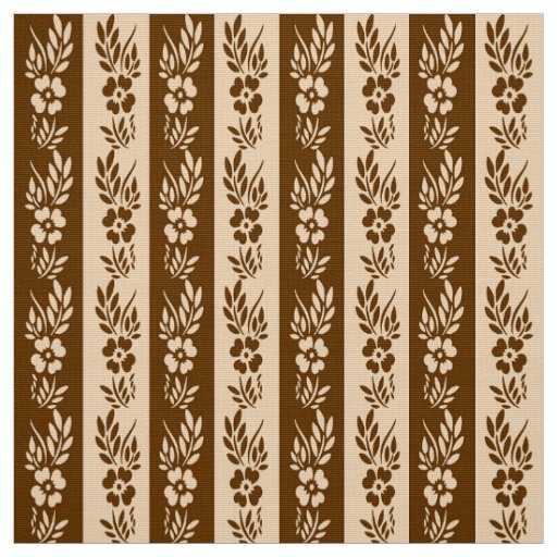 Floral retro striped pattern fabric