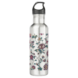 Floral Retro Vintage Style Water Bottle