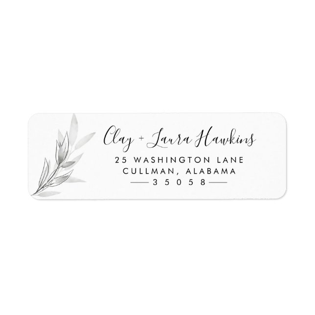 Floral | Return Address Label (Front)