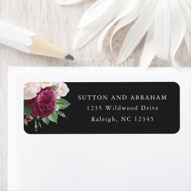 Floral Return Address Label (Insitu)