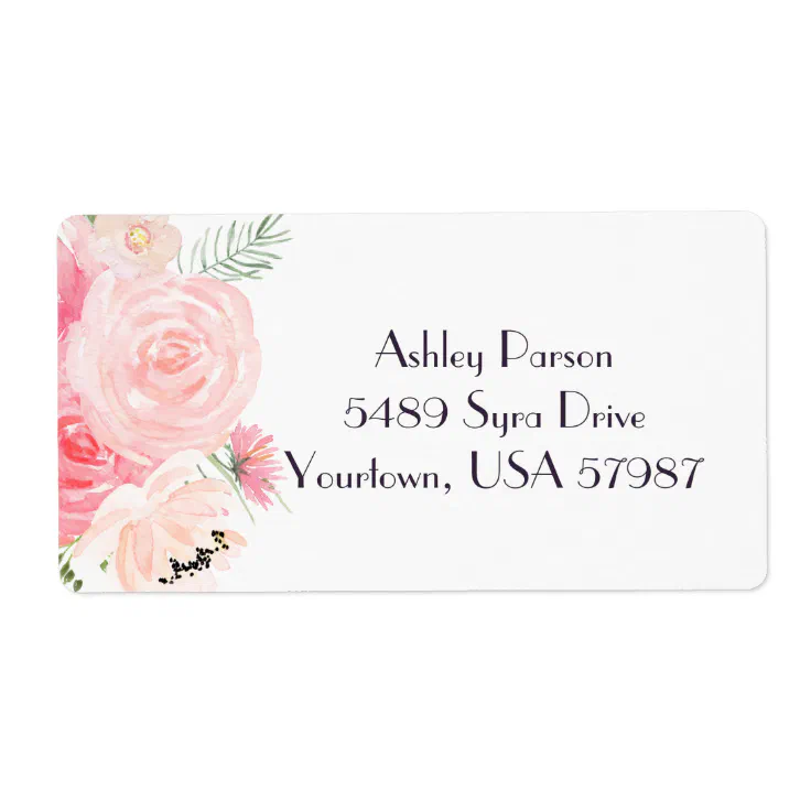 Floral Return Address Label Zazzle