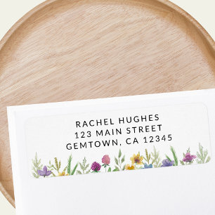 Floral Return Address Label