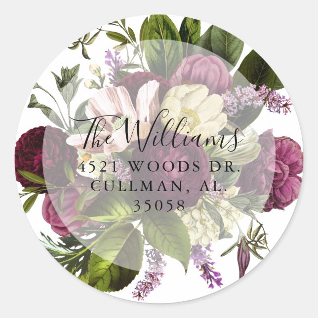 Floral Return Address Label Seal (Front)