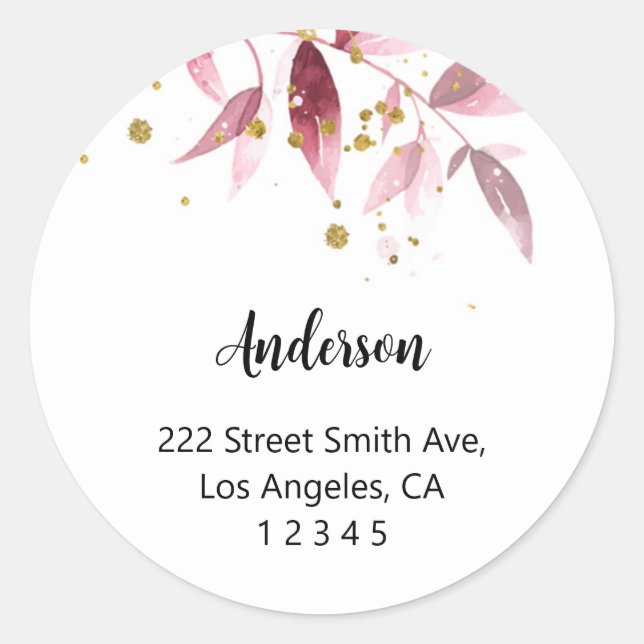 Floral Return Address Labels (Front)