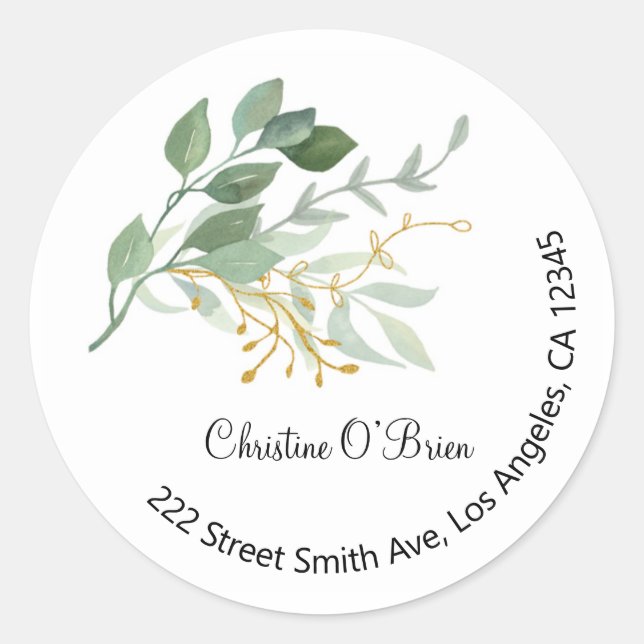 Floral Return Address Labels (Front)