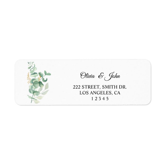 Floral Return Address Labels (Front)