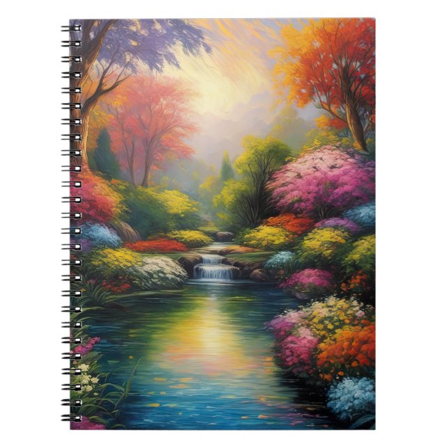 Floral Reverie, A Breathtaking Garden  Notebook (Front)