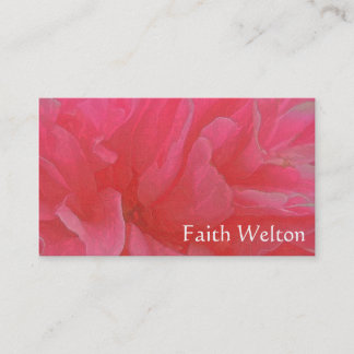 Floral Rhapsody in Magenta and Red Business Card