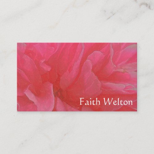 Floral Rhapsody in Magenta and Red Business Card Templates