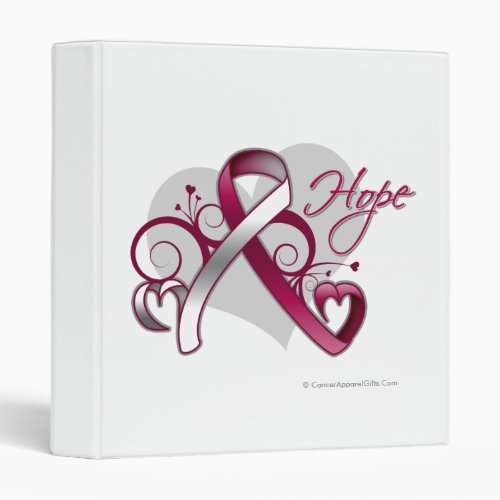 Floral Ribbon Hope _ Head and Neck Cancer Binder