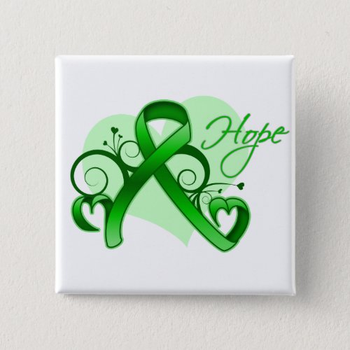 Floral Ribbon Hope _ Mental Health Awareness Button